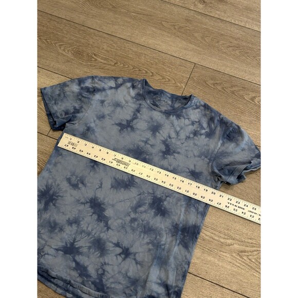 BYLT Shirt Mens Size Large Tee Drop Cut Short Sleeve Crewneck Tie Dye Blue - Picture 5 of 7